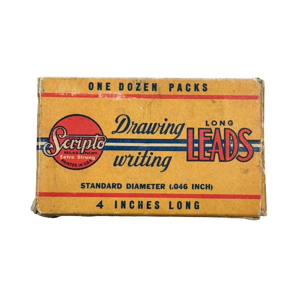 Vintage Scripto Long Leads 4 Inch .046 Diameter One Dozen Packs Red Blue Black